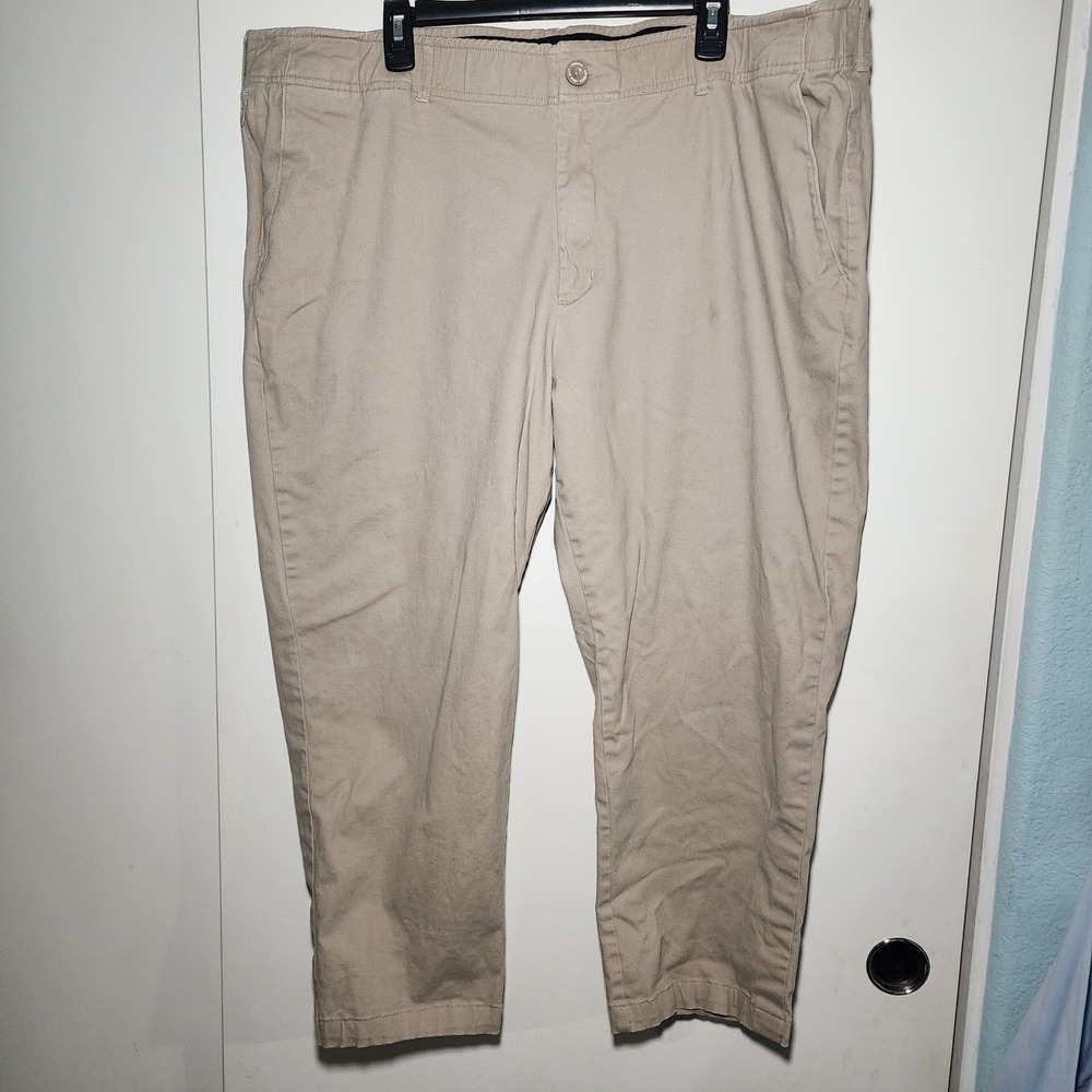 Dixxon D-Flexx Men Khaki Chino Pants 44x25 Tan Stretch Workwear Trousers